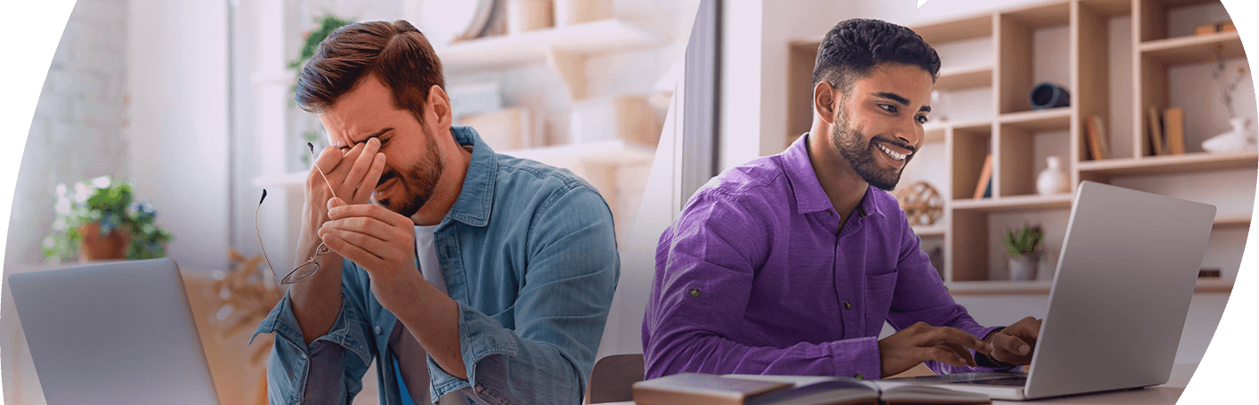 imagen de una joven pensativa sosteniendo un cable de internet