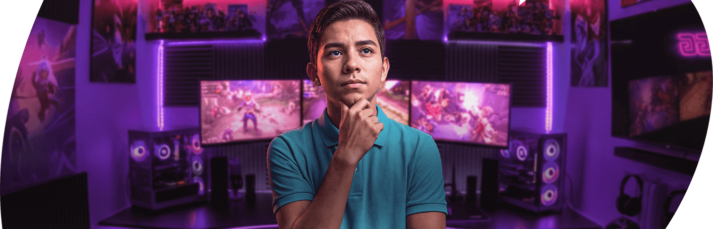 imagen de un joven agarrandose el menton