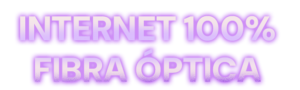 imagen de un texto internet 100% fibra óptica
